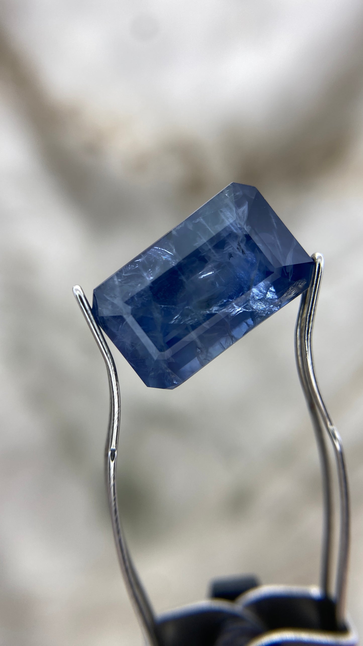 “Cascade” 9.03ct Emerald Cut Sapphire