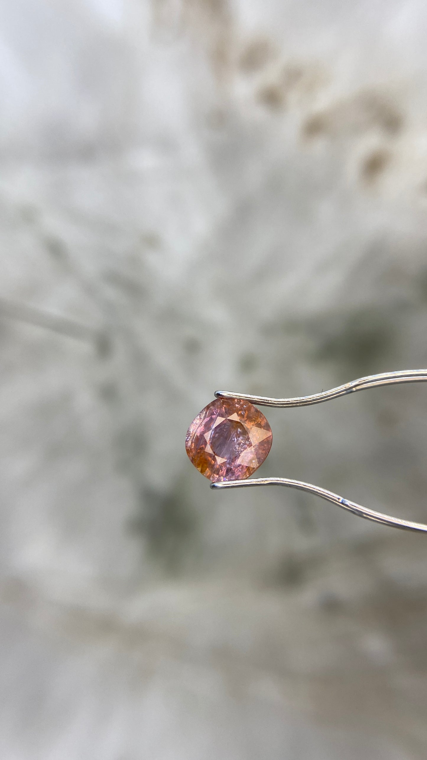 2.05ct Unheated Orange Purple Parti Sapphire